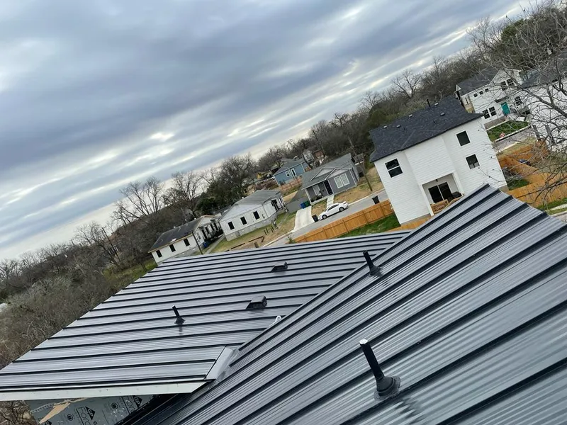 Standing seam metal roof panels with vents for Skylight Repair in Coshocton